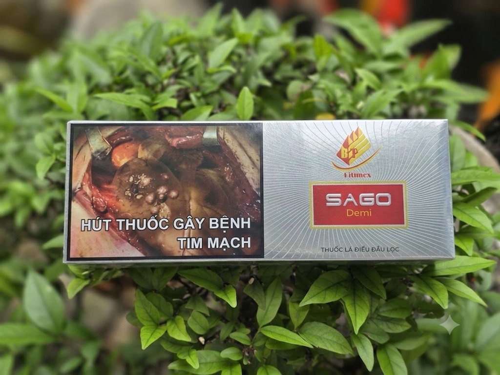 Tút Thuốc lá điếu đầu lọc SAGO Demi Đỏ