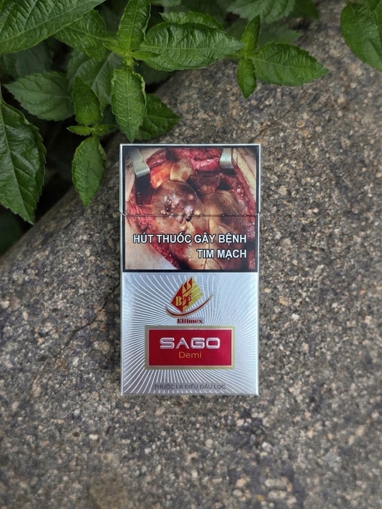 Thuốc lá điếu đầu lọc SAGO Demi Đỏ